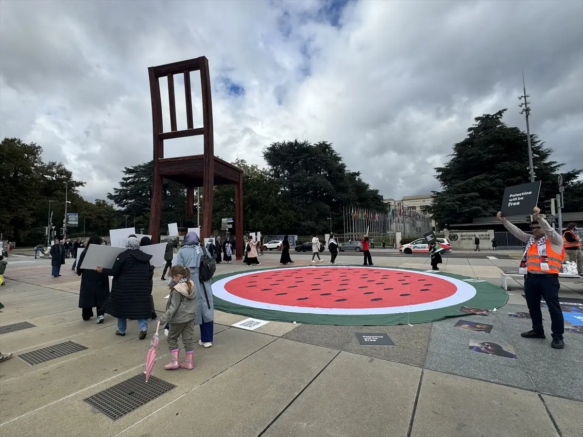 Cenevre’de Gazze İçin Protesto